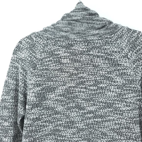 Lou & Grey Casual Luxe Cowl Neck Gray Mixed Knit Marled Pullover Sweater S - Picture 12 of 16